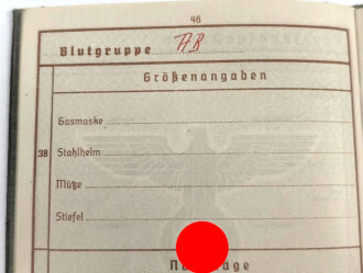 Wehrpaß Heer, eingestellt am 8.12.41 bei Grenadier Ersatz Kompanie 31 Braunschweig