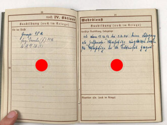 Wehrpaß Heer, eingestellt am 8.12.41 bei Grenadier Ersatz Kompanie 31 Braunschweig