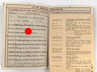 Wehrpaß Heer, eingestellt 4.November 1937 bei 6.Schützen Regiment 3 Eberswalde