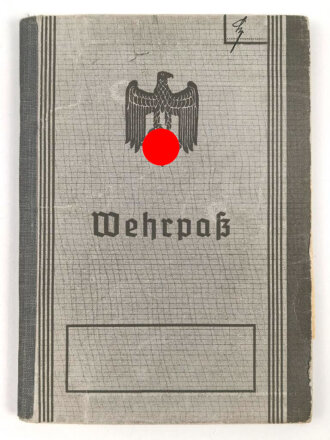 Wehrpaß Heer, eingestellt 4.November 1937 bei 6.Schützen Regiment 3 Eberswalde