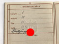 Wehrpaß Heer, eingestellt 4.November 1937 bei 6.Schützen Regiment 3 Eberswalde