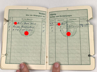 Polizei Dienstpaß eines Angehörigen aus Linz, ausgestellt 1940