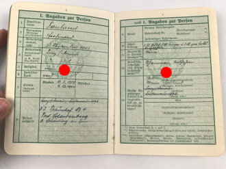 Polizei Dienstpaß eines Angehörigen aus Linz, ausgestellt 1940