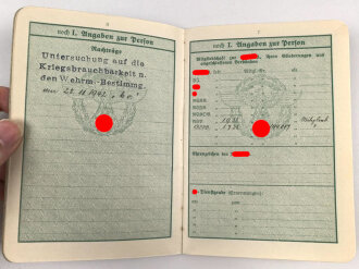 Polizei Dienstpaß eines Angehörigen aus Linz, ausgestellt 1940