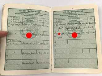 Polizei Dienstpaß eines Angehörigen aus Linz, ausgestellt 1940