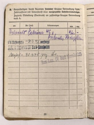 Soldbuch Heer, Ersatzausfertigung,  ausgestellt 6.9.1944 bei Gren. Ers. btl. 464
