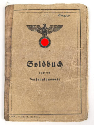 Soldbuch Heer, Zweitausfertigung ausgestellt am 5.5.1943 bei San. Ers. Abt. 5