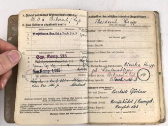 Soldbuch Heer, Zweitausfertigung ausgestellt am 5.5.1943 bei San. Ers. Abt. 5