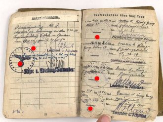 Soldbuch Heer, ausgestellt 28.3.1939 bei Stab Nachrichten Abteilung 156.
