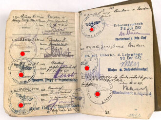 Soldbuch Heer, ausgestellt 28.3.1939 bei Stab Nachrichten Abteilung 156.