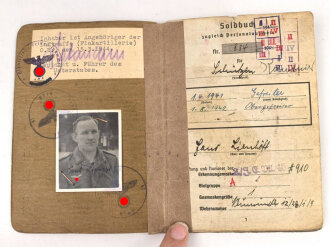 Soldbuch Heer, ausgestellt 20.6.1940 bei I. E. Btl. 46 Neumünster.