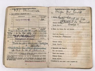Soldbuch Heer, ausgestellt 20.6.1940 bei I. E. Btl. 46 Neumünster.