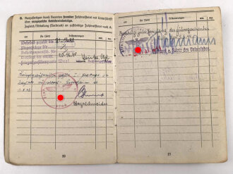 Soldbuch Heer, ausgestellt 20.6.1940 bei I. E. Btl. 46 Neumünster.