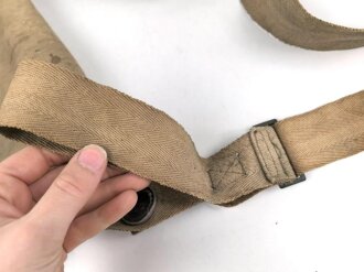 Italien, Gasmaskentasche Modell 1931. Getragenes Stück