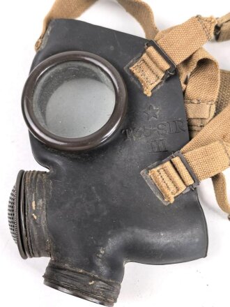 Italien, Gasmaske Modell T.35- SIR . Gummi weich