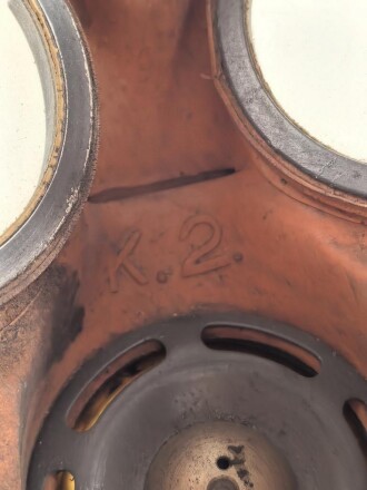 Tschechoslowakei 2. Weltkrieg, Gasmaske VZ35 mit Filter in gutem Zustand, als Beutestück übernommen für Luftschutzzwecke