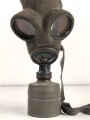 Tschechoslowakei 2. Weltkrieg, Gasmaske VZ35 mit Filter in gutem Zustand, als Beutestück übernommen für Luftschutzzwecke
