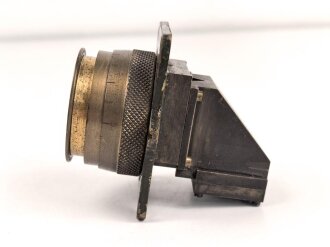Ersatzteil für ein optisches Gerät. Schweres Stück ohne Bezeichnung, Durchmesser des Messingeinblicks 51mm