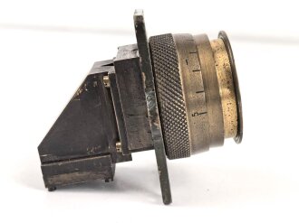 Ersatzteil für ein optisches Gerät. Schweres Stück ohne Bezeichnung, Durchmesser des Messingeinblicks 51mm