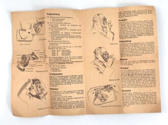 Volksgasmaske 40 in originaler Umverpackung, mit Gebrauchsanweisung