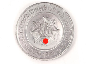 Türplakette " Mitglied des Reichsluftschutzbundes Landesgruppe Württemberg / Hohenz." Sehr guter Zustand