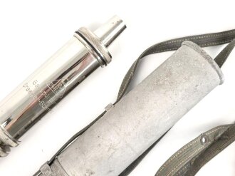 Gasspürgerät Dräger-Schröter, Pumpe in Hülle mit Trageriemen. Guter Zustand
