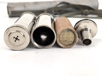 Gasspürgerät Dräger-Schröter, Pumpe in Hülle mit Trageriemen. Guter Zustand