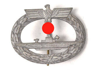 U-Boot Kriegsabzeichen, ohne Herstellermarkierung, Zink