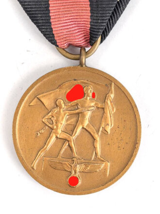 Medaille zur Erinnerung an den 1. Oktober 1938 (Anschluss Sudetenland), am Band