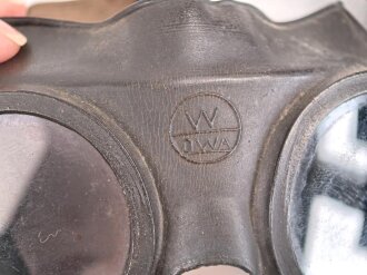 Brille Wehrmacht aus graubraunem Gummi. Leicht getönte Gläser, Hersteller OWA