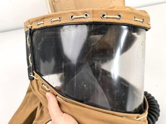 Großbritannien 2.Weltkrieg, Hospital Respirator, Gasmaske für Kopfverletzte. Ungereinigt, datiert 1944. In der originalen Umverpackung