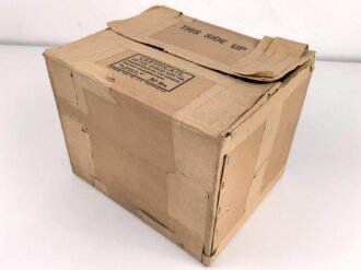 Großbritannien 2.Weltkrieg, Hospital Respirator, Gasmaske für Kopfverletzte. Ungereinigt, datiert 1944. In der originalen Umverpackung