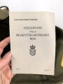 Großbritannien WWII, Carrying bag for MKII Lightweight Service Respirator. D-Day gas mask . Used condition, dated 1944, restocked by Danish Army after WWII