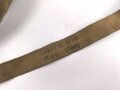 Großbritannien WWII, Carrying bag for MKII Lightweight Service Respirator. D-Day gas mask . Used condition, dated 1944, restocked by Danish Army after WWII