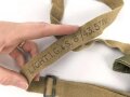 Großbritannien WWII, Carrying bag for MKII Lightweight Service Respirator. D-Day gas mask . Used condition, dated 1944, restocked by Danish Army after WWII