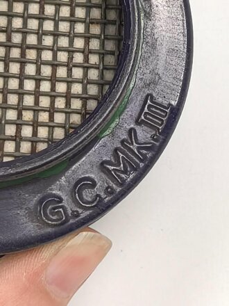 Großbritannien , Filter für eine Gasmaske " G.C. MK III"