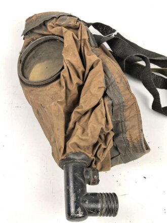 Großbritannien WWI, Gasmaske " Small box respirator"  ausgetrocknet