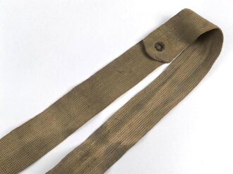 Großbritannien , Trageriemen zur Gasmaskentasche für " Gasmaske MK V" . getragenes Stück , datiert 1941