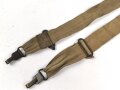 Großbritannien , Trageriemen zur Gasmaskentasche für " Gasmaske MK V" . getragenes Stück , datiert 1941