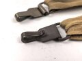Großbritannien , Trageriemen zur Gasmaskentasche für " Gasmaske MK V" . getragenes Stück , datiert 1941