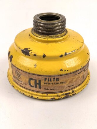 Tschechoslowakei, Filter für eine Gasmaske / Atemschutzmaske, wohl aus dem 1950iger Jahren