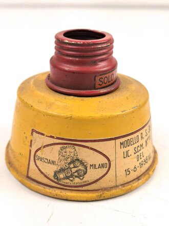 Italien, Filter für eine Gasmaske datiert 1938