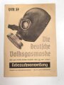 Volksgasmaske 37 für Luftschutz. Ungereinigt, in der originalen Umverpackung, diese defekt