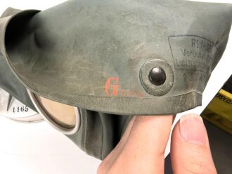 Volksgasmaske 37 in Bereitschaftsbüchse. Ungereinigt, Originallack