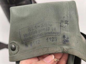Volksgasmaske 37 in Bereitschaftsbüchse. Ungereinigt, Originallack