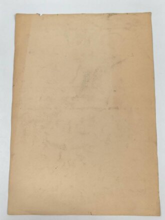 Gasschutz Wehrmacht, Wandanschlag 7 " So mußt du deine Gasmaske absetzen"  Maße 30 x 42cm