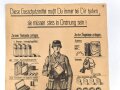 Gasschutz Wehrmacht, Wandanschlag 1 " Diese Gasschutzmittel mußt du immer bei dir haben, sie müssen stets in Ordnung sein !"  Maße 30 x 42cm