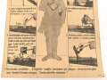 Gasschutz Wehrmacht, Wandanschlag 5 "So mußt du deine Handwaffen entgiften! ( Mit Waffenentgiftungsmittel ) "  Maße 30 x 42cm