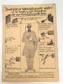 Gasschutz Wehrmacht, Wandanschlag 4 "So mußt du dich mit Waffenentgiftungsmittel entgiften !"  Maße 30 x 42cm