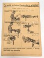 Gasschutz Wehrmacht, Wandanschlag 8 "So mußt du deine Gasmaske 30 verpacken !"  Maße 30 x 42cm